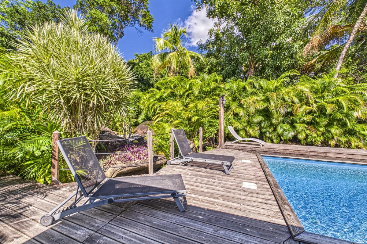 7.Location villa piscine plage Grande Anse 200m Deshaies Guadeloupe